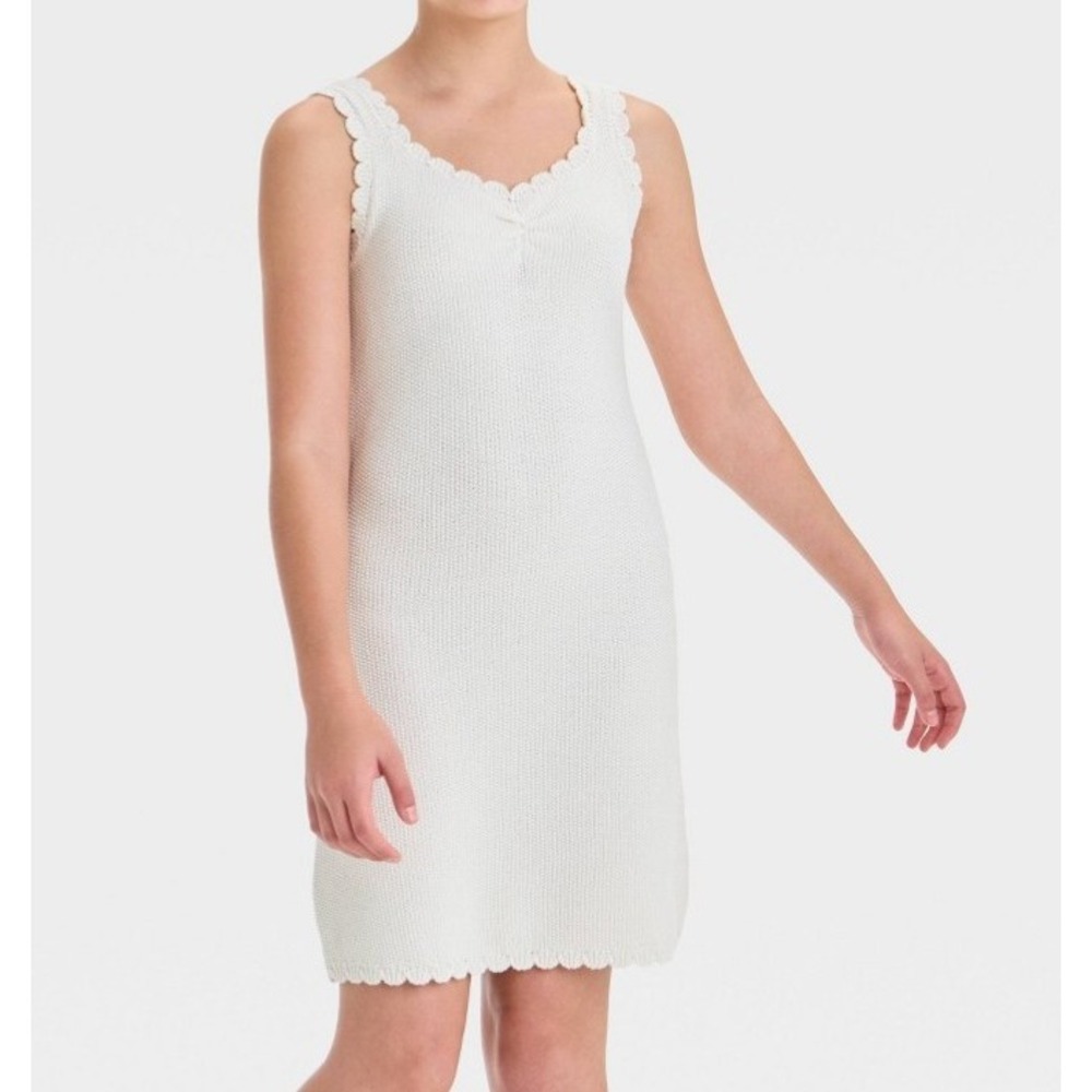 Art Class Girls Off white sweater sundress dress Size L 10/12